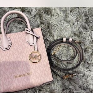 Michael Kors Pink Satchel with Gold Accents